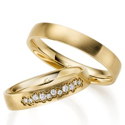 gerstner trauringe eheringe gelbgold mit diamanten 4 31118 4 31118 4